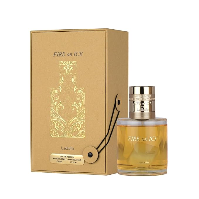 Lattafa Fire On Ice – Fruity, Spicy, Woody, Ambery – Eau de Parfum Spray Long-Lasting Fragrance for Unisex, 3.71 Ounce / 110 ml