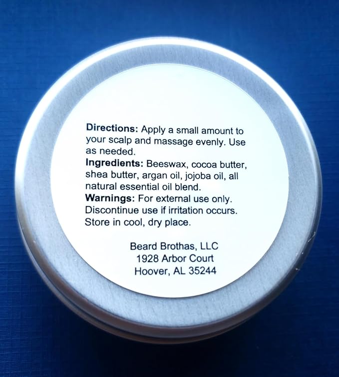 Bald Head Moisturizer. Post Shave Wax and Polish for Bald Heads. Soothes the Scalp Providing Lasting Softness Shine & Protection. Alabama Pine Scent.
