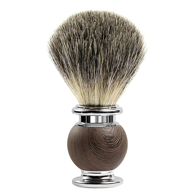 Men's Luxury Shaving Brush - GRUTTI Shave Brush for Wet Shave Using Shaving Cream & Soap，Professional, Fast - Lathering, No - Shedding, Synthetic Bristles - for Men Gift