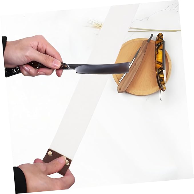 Professional Razor Strop Sharpening Strap Double Layer Canvas Barber Strop for Precise Shaving Suitable for Men Women for Home or Professional Use