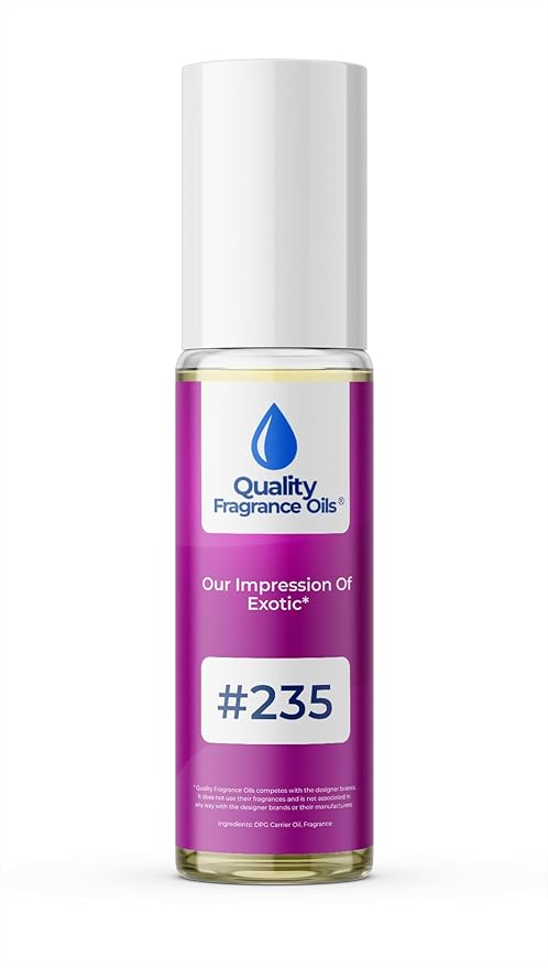 Quality Fragrance Oils' Exotic for Women Impression #235 | Long-Lasting Perfume Oil, Alcohol-Free, Strong Scent, 10ml Roll-On | Affordable Alternative to Designer Fragrances