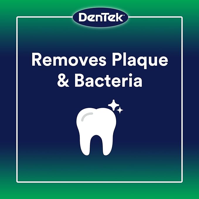 DenTek Advanced Clean Floss Picks with No Break & No Shred Dental Floss, Plaque Remover, 150 Count, Pack of 6