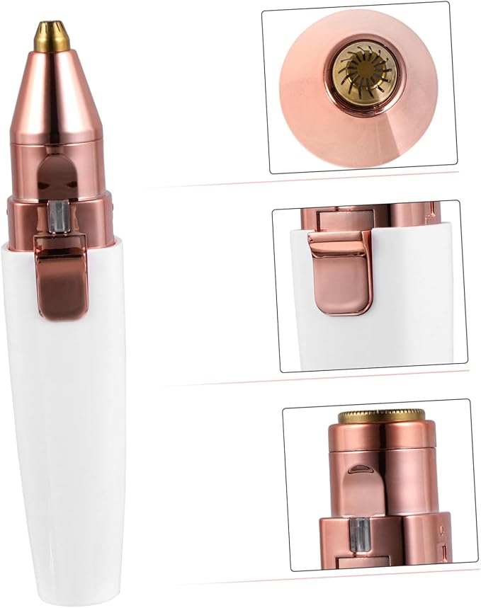 SAFIGLE 1pc Eyebrow Trimmer Shaving Woman Brows Shave Female Smooth Hair Electric Rechargeable Black Razors Removal Lipstick Shape Trimmer Personal Care Device Eyebrow Razor Alloy