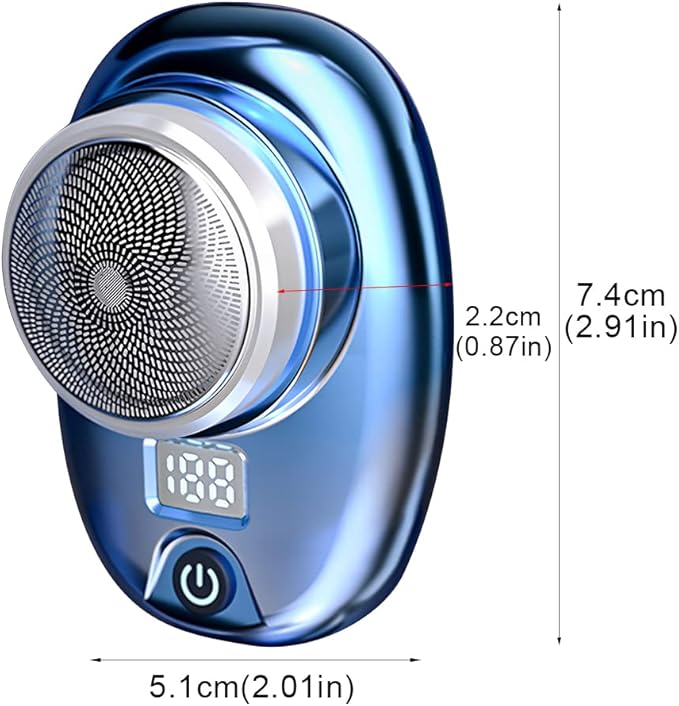 New Upgrade Mini Electric Razor, Electric Shaver, Pocket Size Portable USB Rechargeable Waterproof Shavers Easy One-Button Use Suitable for Men