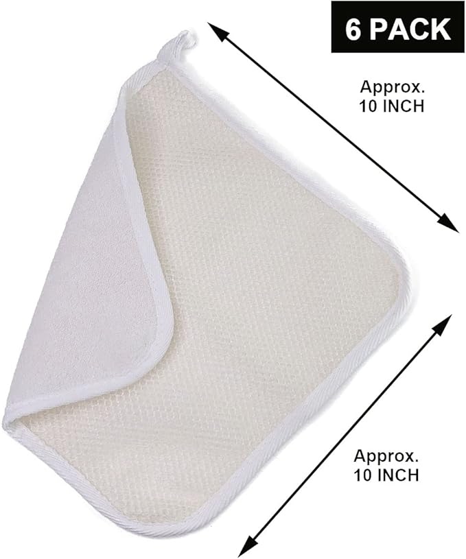 Soft Weave Washcloth for Face - Face Washcloths - Exfoliating Washcloths for Dead Skin - Exfoliating Towel Pack - Bulk - Washcloths Scrubber for Body and Face - Towel - 6 Pack