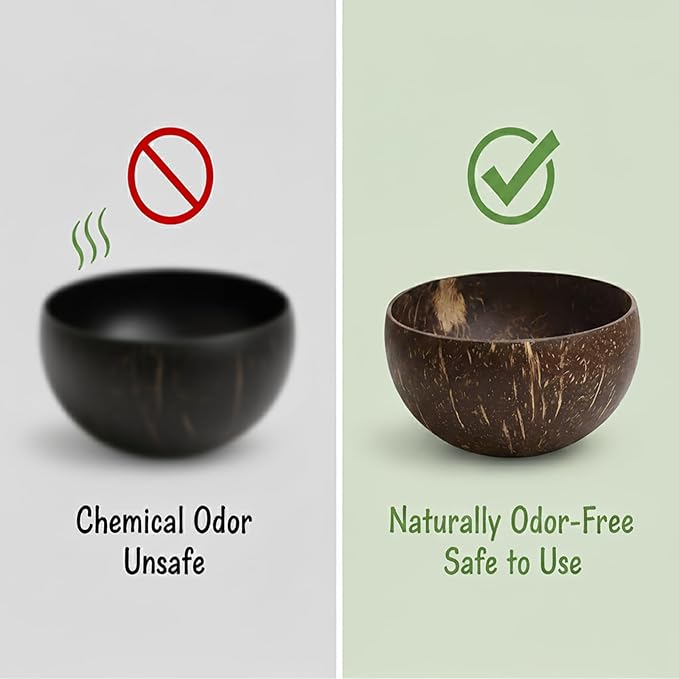 Natural Coconut Shell Shaving Soap Bowl – Handcrafted Shaving Mug & Cup for Men, Naturally Odor-Free, Lightweight, Built for Durability, Perfect for Bowl Shaving & Wet Shave