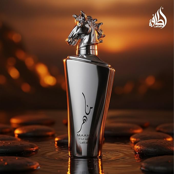 Lattafa Maahir Legacy - Aromatic Spicy, Citrus, Amber Wood - Eau de Parfum Long-Lasting Fragrance for Men, 3.40 Ounce / 100 ml