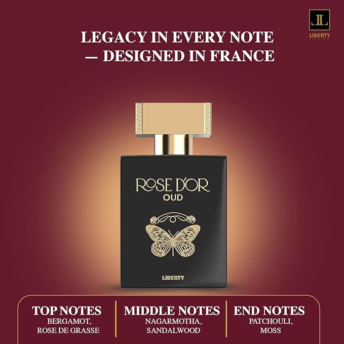 Liberty Rose Oud Anniversary Edition 3.4 Oz/100ml | Unisex Long Lasting Oud Fragrance | Perfume for Men and Women | Woody Floral Oriental Fragrance with Oudh