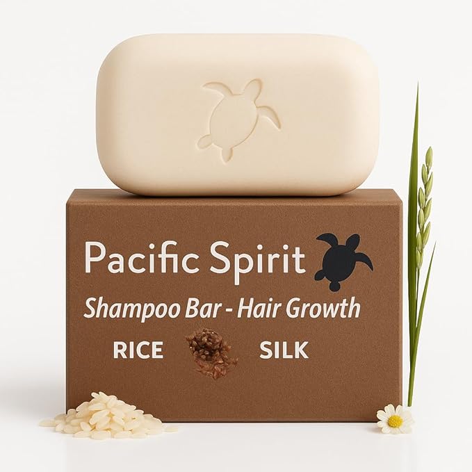Rice Shampoo Bar for hair growth. For thinning Hair (all Types & Curly) - rice water scent - Volumizing, Mositurizing and conditioning - SLS & cruelty free 3.53oz (value size)