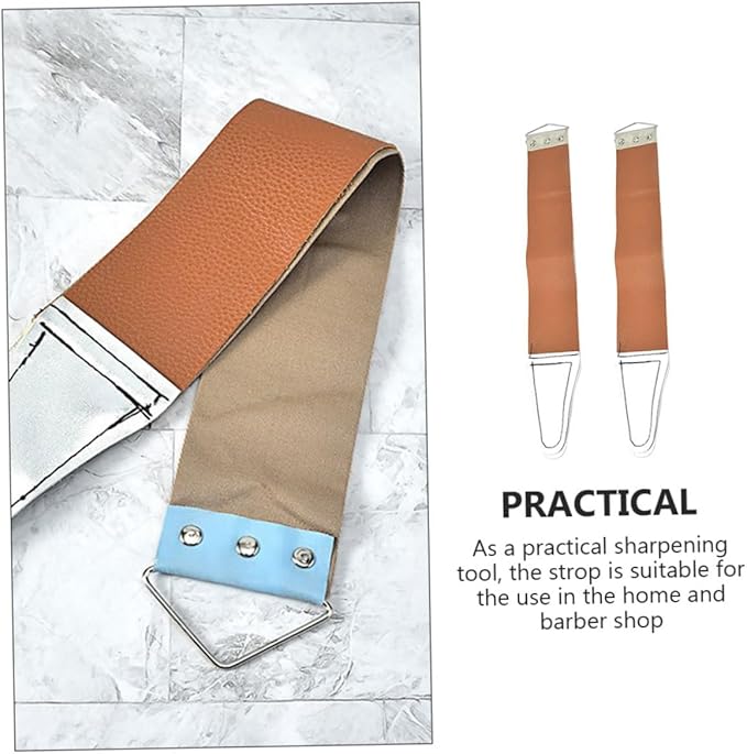 VALICLUD 2pcs Double-sided Strop for Manual Shavers Sharpening Tool for Home and Barber Use Random Essential Grooming Accessory