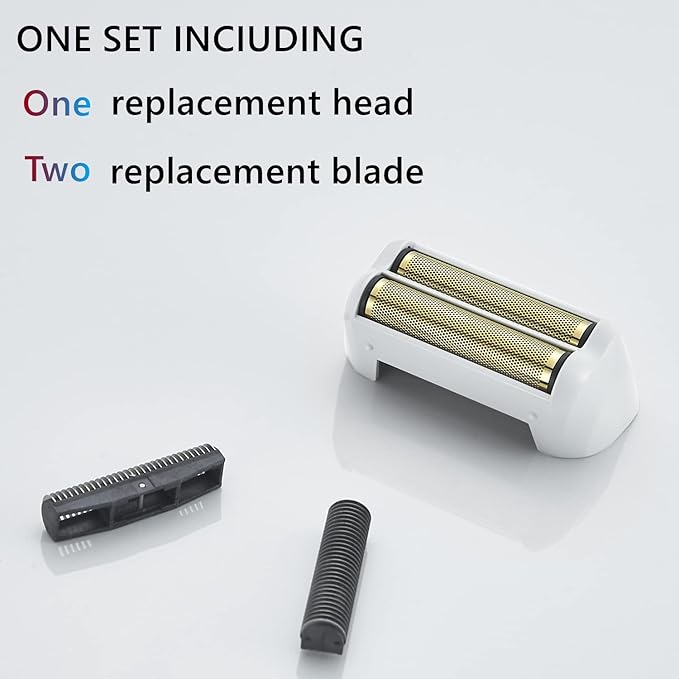 2 Pack Pro Shaver Replacement Foil and Cutters Compatible with andis 17150(TS-1)/17155/17200 Shaver ProFoil Lithium Replacement Golden