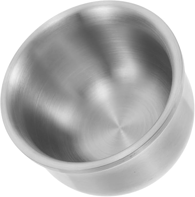 NOLITOY Stainless Steel Shaving Soap Bowl Portable Lather Mug for Men for Wet Shaving Facial Cleansing for Home Travel Use