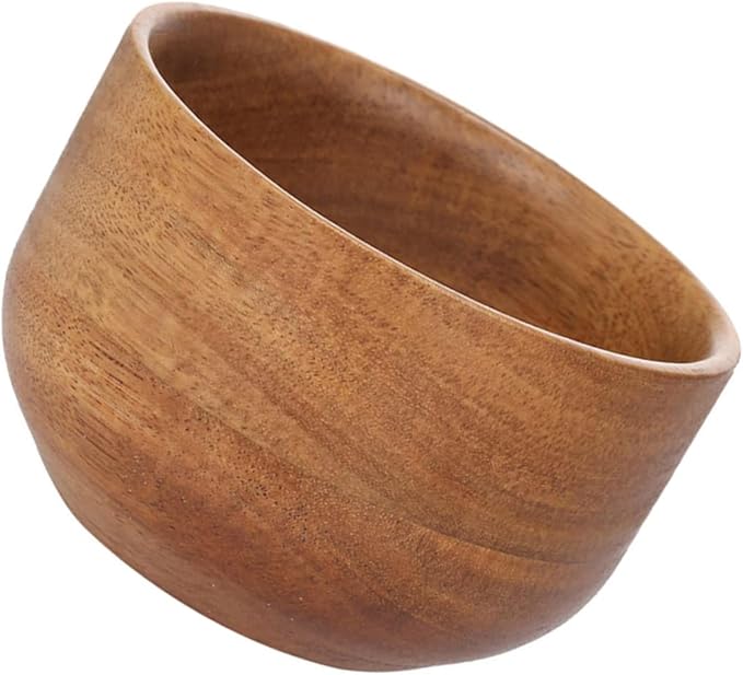 Angoily 2pcs Wooden Men Shaving Bowl Creative Shaving Soap Bowl for Home Barber Shop Men