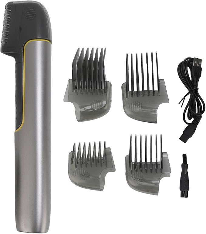 Body Hair Trimmer for Men Extendable Arm Wet Dry Shaving Body Hair Groomer IPX6 Water Proof USB Rechargeable Trimmer for Back Shoulders Chest Legs (USB)