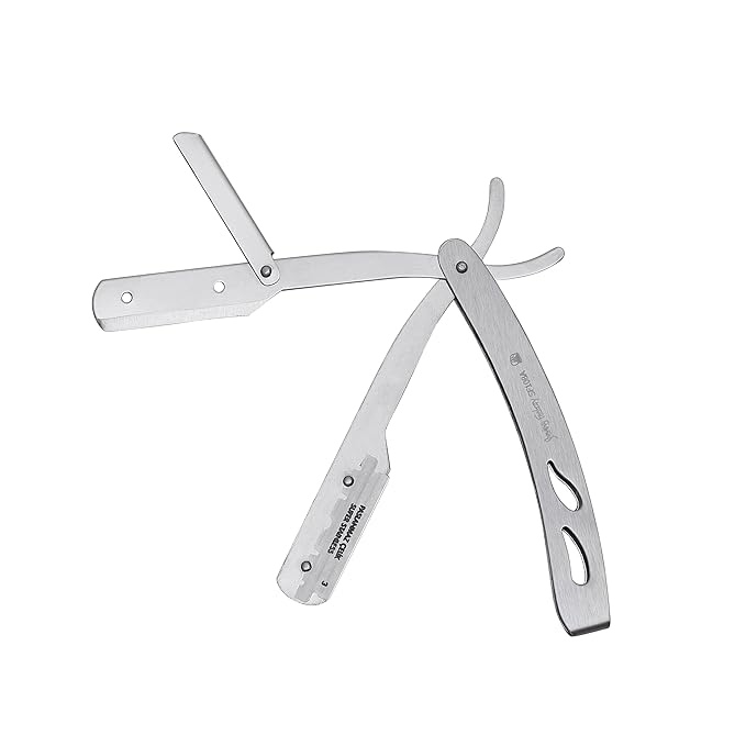 The Shave Factory Straight Edge Razor Kit - with Single Stainless Steel razors for men from (Matte, Derby Professional Single Edge)