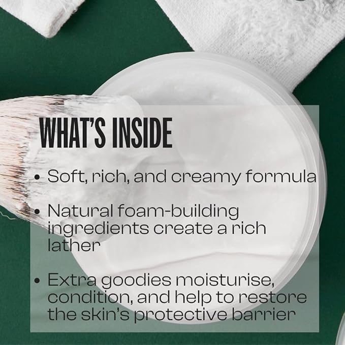 Men Rock Shave Cream - Sicilian Lime - Mens Shaving Cream - Moisturizing Shaving Foam for Men - Non-Drying Formula - Cruelty-Free - 3.5 oz