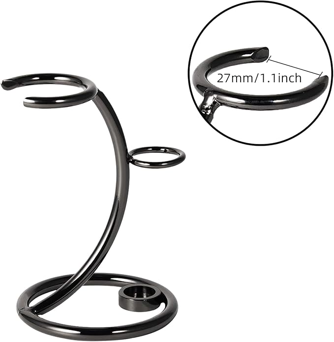 Grandslam Shaving Razor and Brush Stand Universal Holder for Safety Razor Storage Shave Brush Holder (gunmetal)