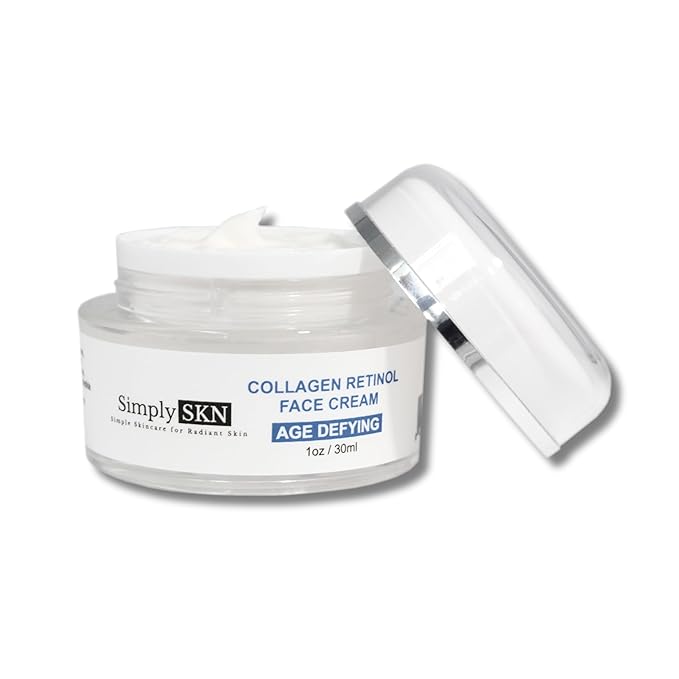 Age Defying Collagen Retinol Cream for Wrinkles and Fine Lines - Skin Tightening Cream for Face and Neck - Anti Aging Day and Night Facial Cream for Women and Men - 1.0 oz