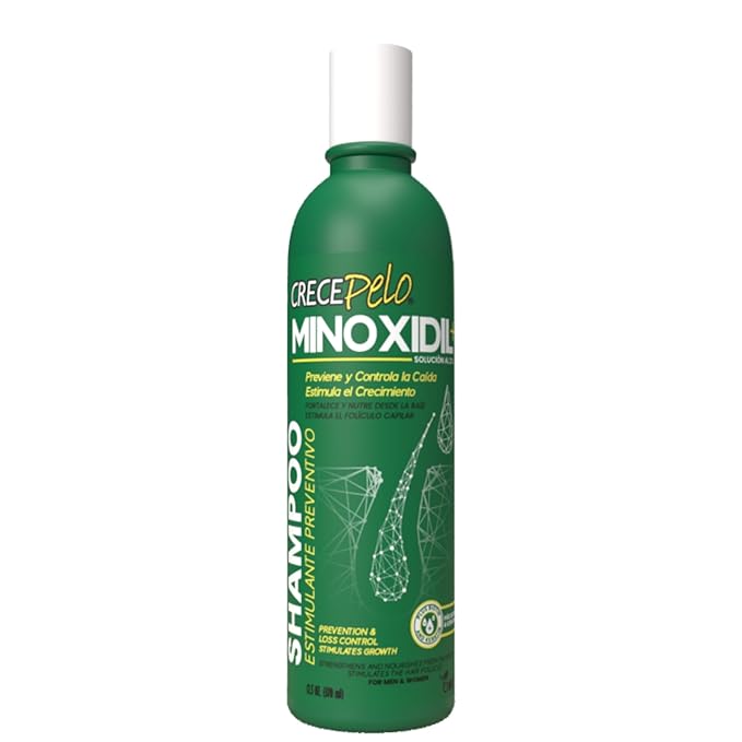 Crece Pelo Minoxidil 2% Hair Regrowth Set – Complete 4-Step System: Shampoo 12.5 oz, Mask 16 oz, Leave-In Cream 12.5 oz – Anti Hair Loss Treatment with Biotin & Keratin + Romero Oil 2 oz