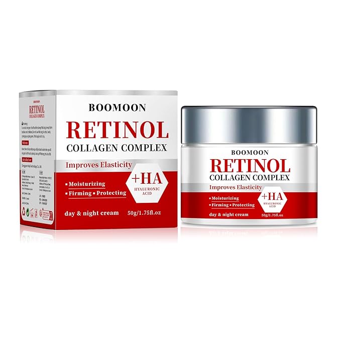 Retinol Collagen Face Cream with Hyaluronic Acid, Wrinkle Cream for Face, Neck with Collagen Hyaluronic Acid, Day & Night Moisturizer Face Cream for Men Women, 1.75 oz (1)