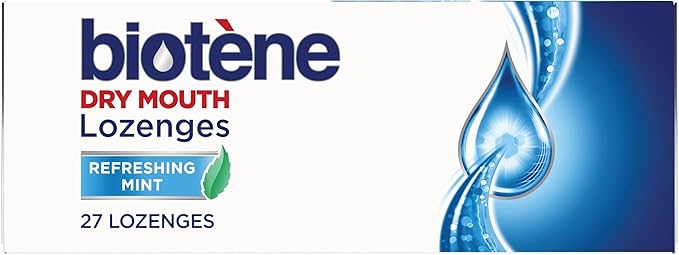 Biotene Dry Mouth Lozenges and Fresh Breath, Dry Mouth Relief and Breath Freshener, Refreshing Mint - 27 Count (Pack of 2)