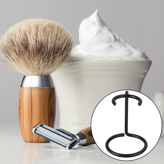 Men's Razor Holder Single Head Beard Brush Hanger Portable Brush Holder Beauty Tools Shaving Brush Razor Holder Razor Soap Bowl Holder Ferroalloy Man Shaving Frame Cosmetic