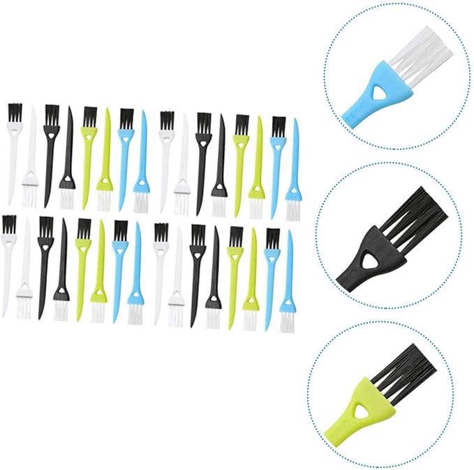 Healeved 36pcs Razor Cleaning Brush for Shampoo Wet Hair Detangling Non-Shedding Material