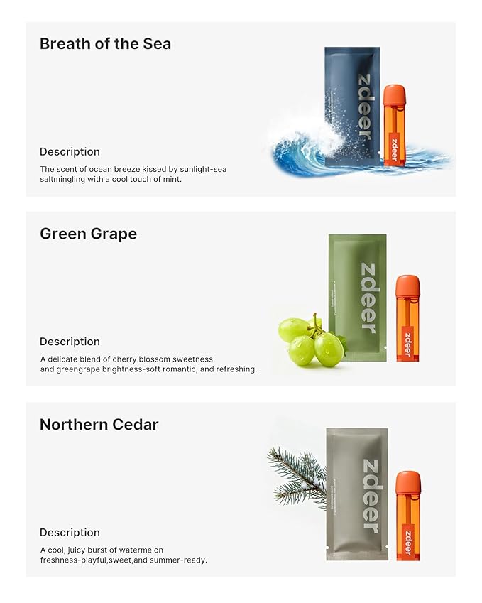 Electric Oral Spray – Probiotic Breath Spray, Alcohol-Free Mouth Spray for Fresh Breath, Rechargeable, Travel Size, 3 Flavor Cartridges Included, Green