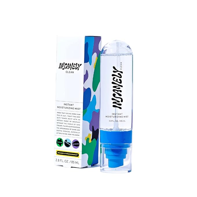 Instant Moisturizer Mist for Men | Lightweight Face Moisturizer Spray with Y-7 Vitamin Complex | Hydrating Non-Drying Formula | All Skin Types | Natural & Vegan | 2.8 fl oz