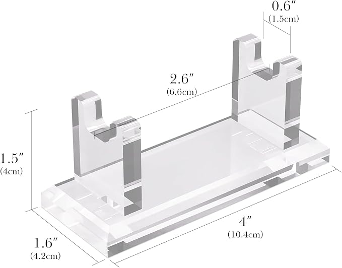 Linkidea Acrylic Men's Razor Stand Holder, Stable Storage Bracket Bathroom Countertop Organizer, Easy Clean, Compatible with Viking Blade Chief, MK-23C, Shaving Revolution (Clear)