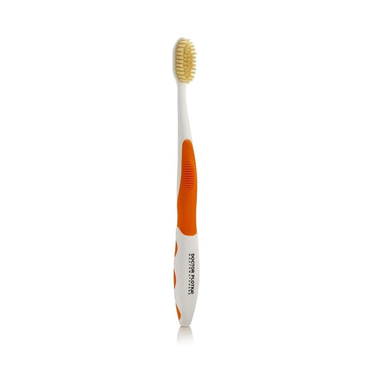 MOUTHWATCHERS Soft Flossing Manual Toothbrush for Adults, Orange, Ultra Clean, Good for Sensitive Teeth and Gums, by Dr. Plotka's
