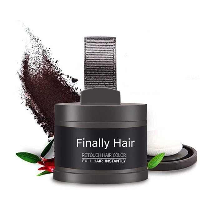 Finally Hair Dab-on Hair Loss Concealer, Hairline Creator, Eye Brow Enhancer, and Beard Filler. - WATCH THE VIDEO - For thicker hair use it first then apply our hair fibers. (Dark Grey)