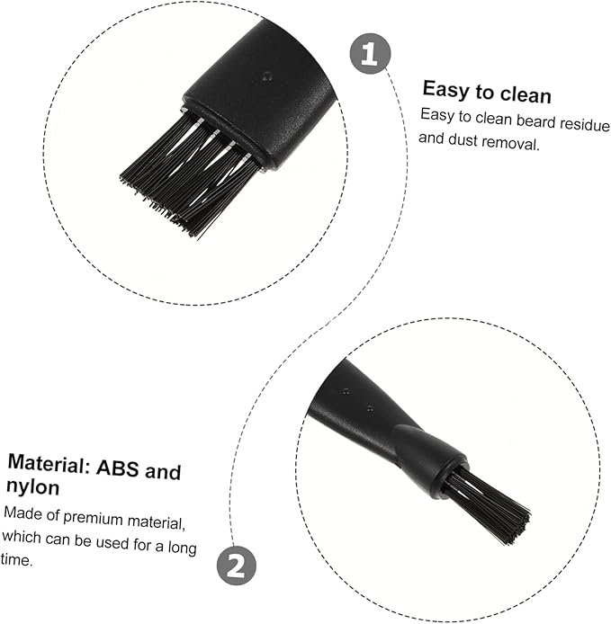 FOMIYES 50pcs Double Ended Electric Shaver Cleaning Brush Shaver Cleaning Tool Replacement Brush for Face Body Trimmer for Electric Razor