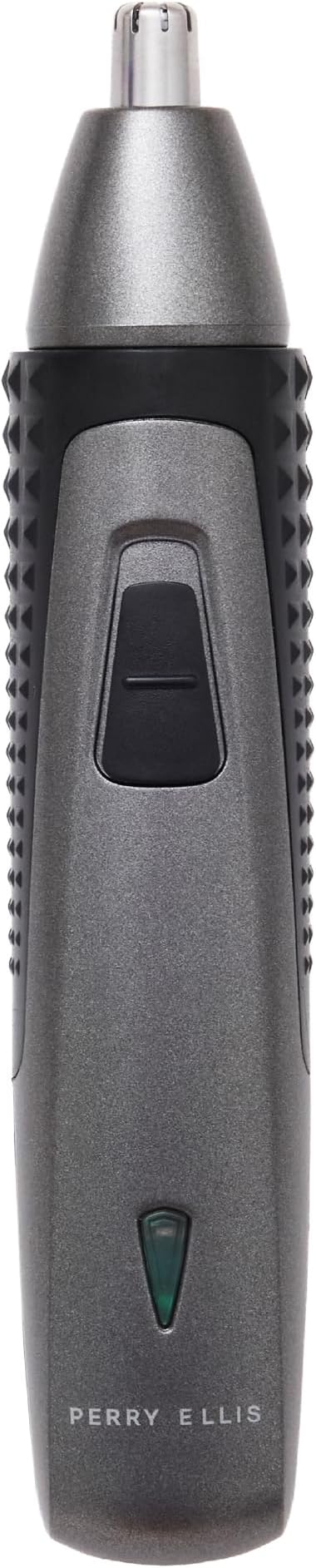 Perry Ellis 3-in-1 Ear, Nose, and Facial Hair Trimmer, Cordless Trimmer with 3 Detachable Heads, Hair Shaver with Antislip Design, Rechargeable with Charging Cable