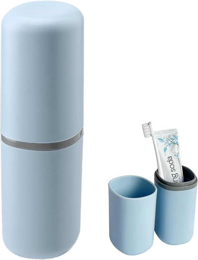 Toothbrush Travel Case, Multifunctional Dustproof Toothbrush Cover, Portable Toothbrush Holder,Suitable for Business Camping Travel or Daily Use(Blue)