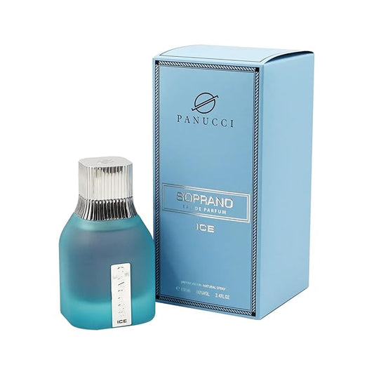 Dumont Soprano Ice Eau De Parfum for Men – 3.4 Fl Oz | Long Lasting Fresh Fragrance with Bergamot, Ginger, Apple & Musk | Cool Masculine Scent | Day & Night Perfume Spray