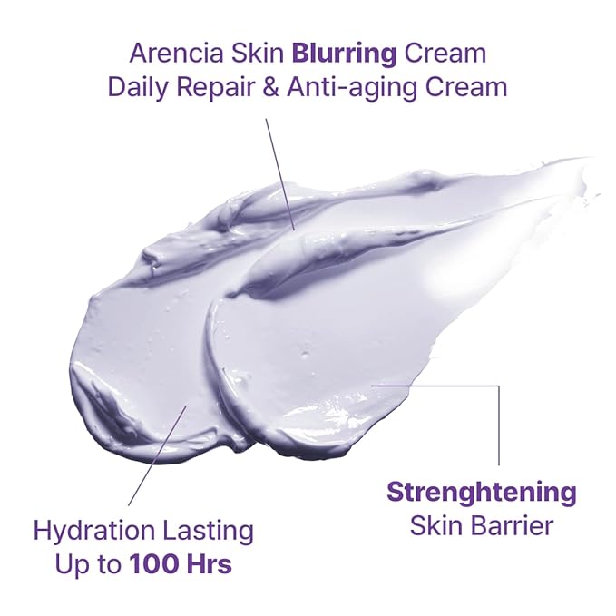 ARENCIA Hyssop Blurring Cream, Intense Collagen Face Moisturizer & Night Repair Cream for Anti-Aging, Nourishing Skin Barrier, Premium Korean Skincare, 1.76oz