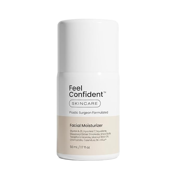 Facial Moisturizer-Plastic Surgeon Formulated for Men & Women, Lightweight, Hydrating, Non-Greasy Face Lotion Cream with Shea Butter, Hyaluronic Acid, Ceramides & Antioxidants 1.7 fl.oz