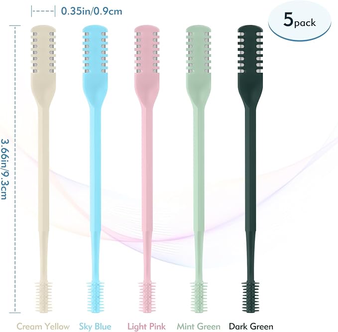 10 Pcs 2-in-1 Nasal Hair Cutter, Double Sided Nose Hair Cutter, Portable 360° Rotating Manual Nose Hair Trimmer for Men and Women