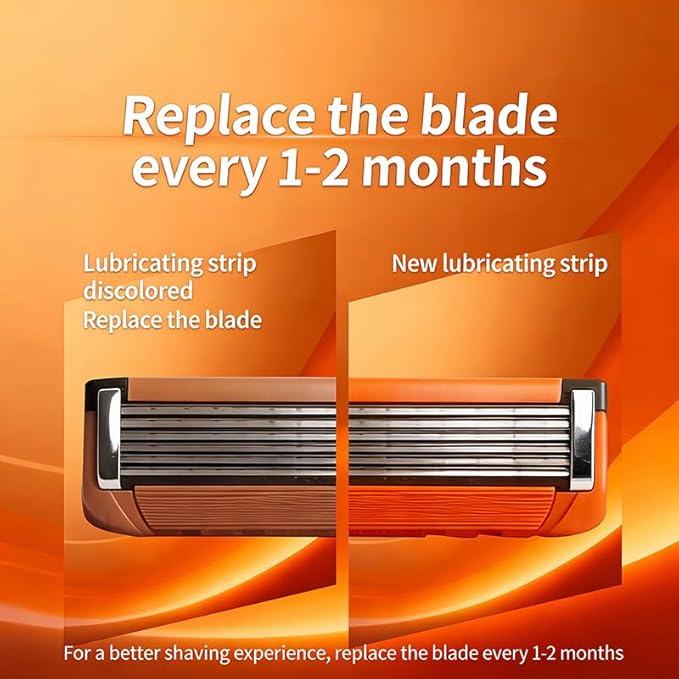Razors for Men - safety razor,6-Layer Men's Blade,1Handle + 12 Blade Refills,Smooth Shaving Suitable for Daily Use,Holiday Gifts for Men