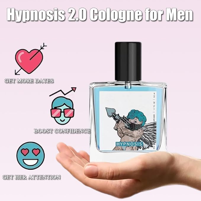Vingtank Hypnosis 2.0 Pheromone Cologne for Men - 50ml Long Lasting Scent, Enhance Attraction & Boost Confidence