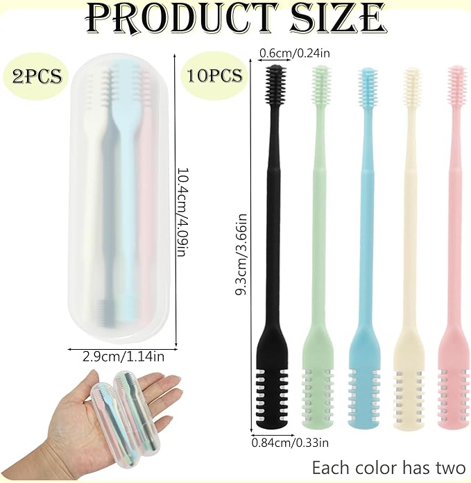 10Pcs Manual Nose Hair Trimmer, Double-Head Nasal Hair Cutter with Cleaning Brush, Nose Hair Trimmer for Men & Women, Daily Cleaning Grooming Tool