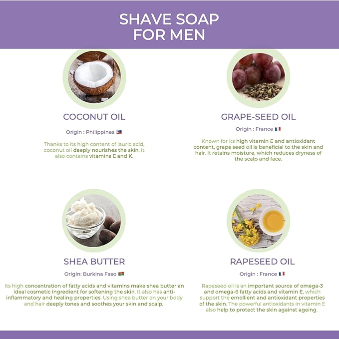 BALADE EN PROVENCE Shaving Bar Soothing For Men, 40 GR