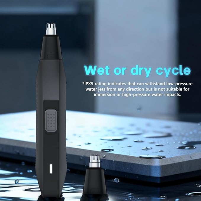 Soonsell Electric Nose Ear Hair Trimmer for Men,Painless Nose Trimmer for Men,Powerful 8000RPM Motor,Easy to Clean,Wet/Dry Use