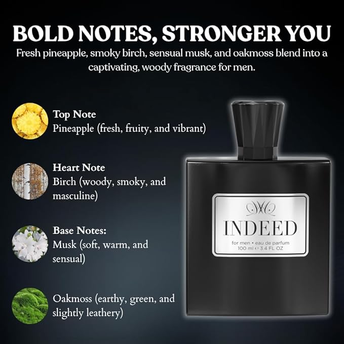 Mens Cologne - INSPIRED by A WORLD RENOWNED MEN’S PERFUME - Pineapple, Apple, Birch, Musk - Bold, Fresh, Masculine - Long-Lasting Eau De Parfum 100ml (3.4 fl oz) (Indeed 100ml)