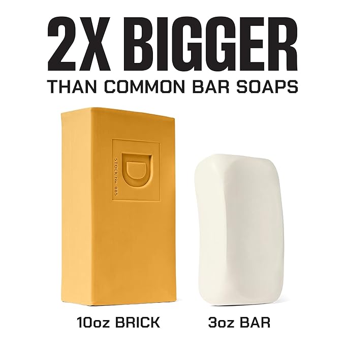 Duke Cannon Supply Co. Extra Large Bar Soap - Men's Natural Soap with Masculine Scents - Made in the USA with Domestic & Globally Sourced Materials - All Skin Types - Big Brick - Wayfinder,10 oz