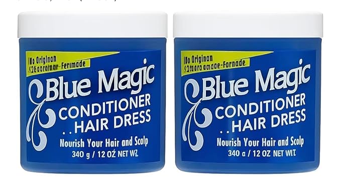 Blue Magic Original Hair Conditioning Dressing, Moisturizing Formula, 12 oz (2-Pack)