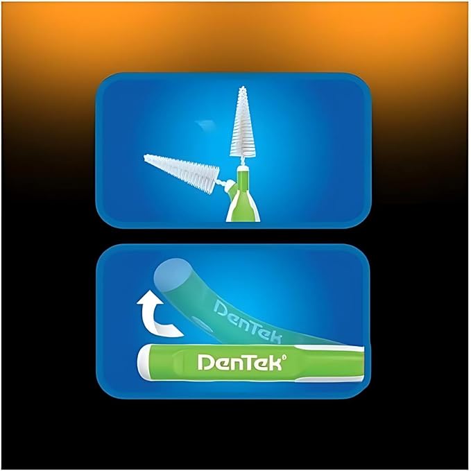 DenTek Easy Brush Fresh Mint Extra Tight Interdental Cleaners 16 Count (Pack of 8)