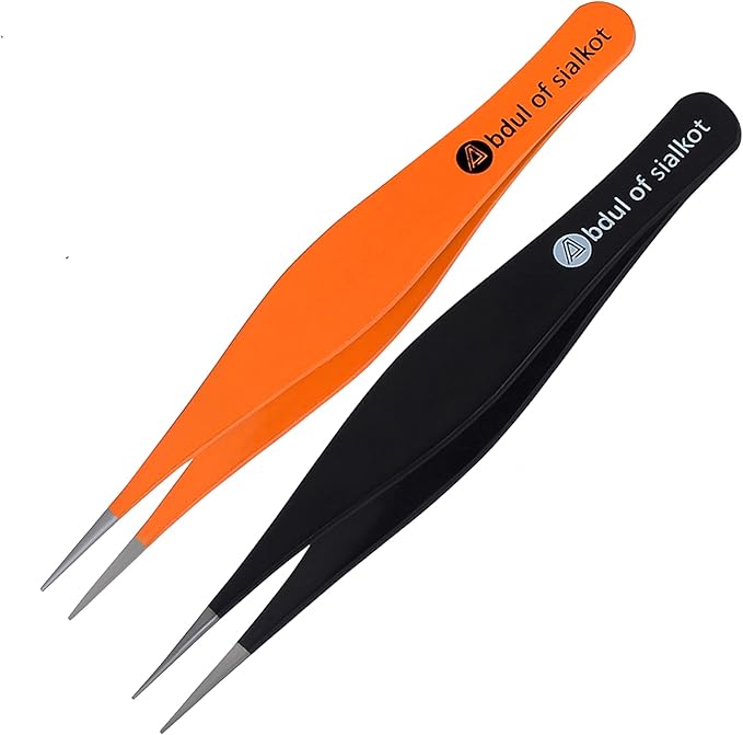 Pointed Tweezers,Needle Nose Tip, Sharp Precision Ingrown Hair, Surgical Pointed for Blackheads & Splinters/Best Tweezers for Eyebrows Pack of 1 (Sky Blue)