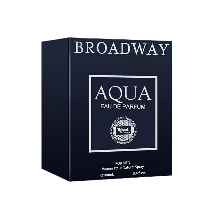 Hybrid & Company Broadway Aqua For Men Eau De Parfum Vaporisateur Natural Spray 3.4 Fl Oz